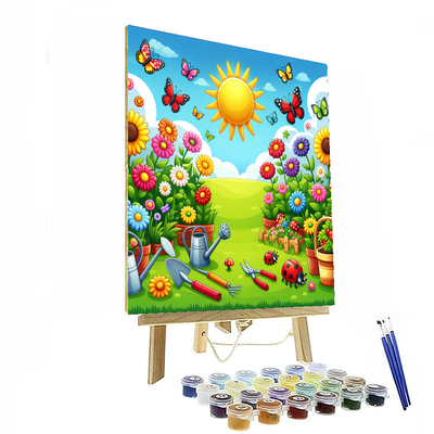 Cheerful Gardening Kit Number Painting