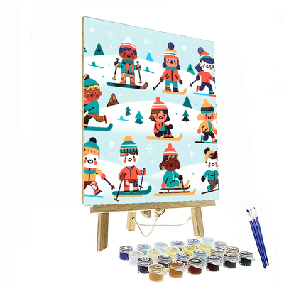 Alpine Winter Fun Numbered Painting Kits