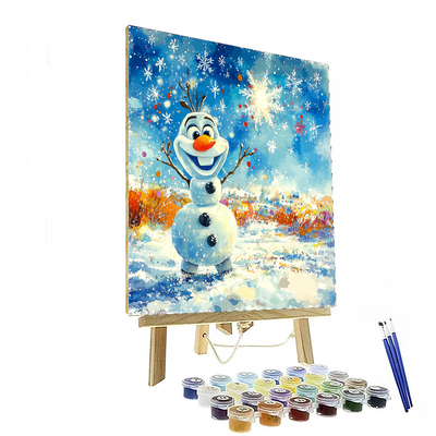 Olaf's Snowy Day Bedroom Piece - Disney Inspired Paint By Numbers Art