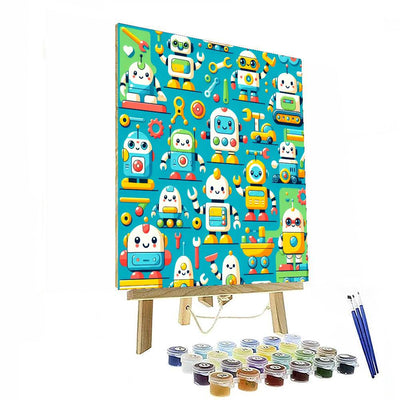 Little Robot Builders Numbered Painting Kits