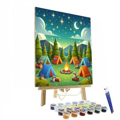 Happy Campers Paint By Numbers Art