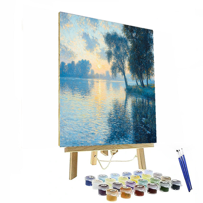 Claude Monet Inspired Riverside Reflections  Numbered Painting Kits