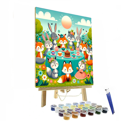 Sweet Tea Party Paint By Numbers Art