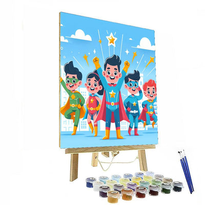 Happy Hero Squad Paint By Numbers