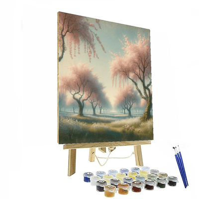 Dreamlike Cherry Orchard Paint By Numbers Art