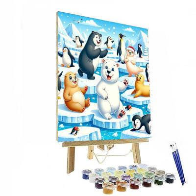 Playful Polar Pals Paint By Numbers