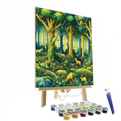 Whimsical Forest Puzzle Paint By Numbers