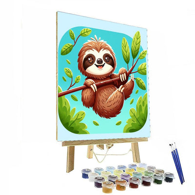 Snuggly Sloth DIY Paint By Numbers