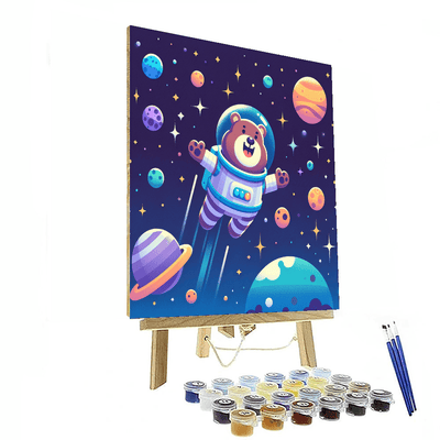 Galaxy Adventure With Astro Bear Paint By Number