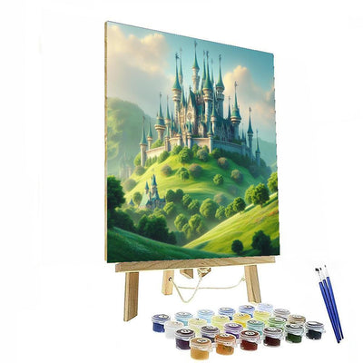 Fairy Tale Castle On A Hill DIY Paint By Numbers