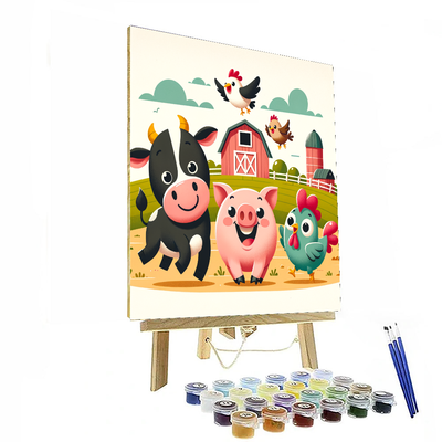 Happy Farmyard Friends Paint By Number