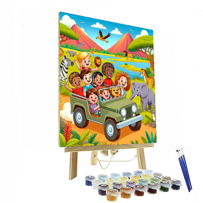 Wild Safari Excursion Paint By Numbers Art