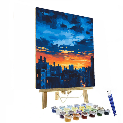 Edward Hopper Inspired Urban Sunset Vibes  Paint By Color