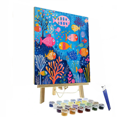 Klee Inspired Underwater Dreams  Numbered Painting Kits