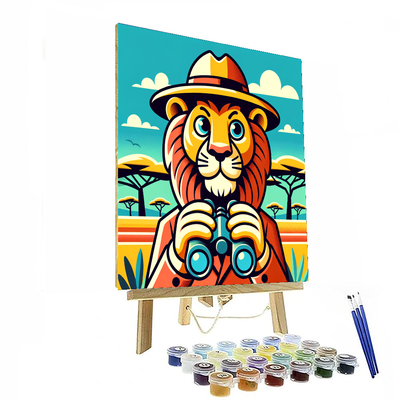 Safari Adventure With Lion Paint By Color