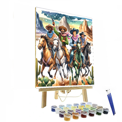 Wild West Cowboys Paint By Color