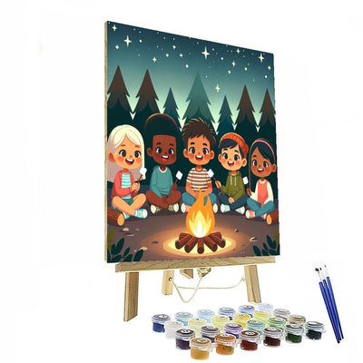 Cozy Campfire Tales Paint By Numbers Art