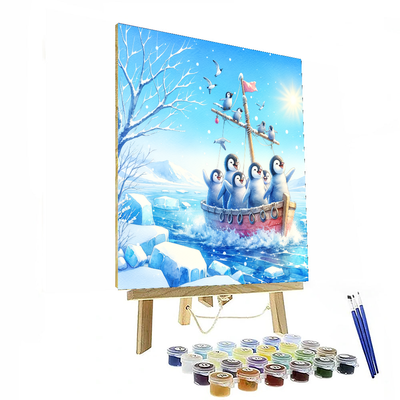 Sailing With Penguins Paint By Numbers