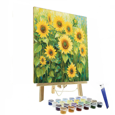 Claude Monet Inspired Joyful Sunflower Garden  Paint By Numbers Kits