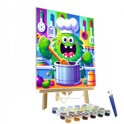 Silly Monster Chef DIY Paint By Numbers