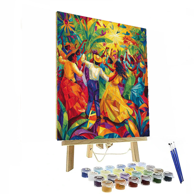 Rivera Inspired Joyful Gatherings  Numbered Painting Kits