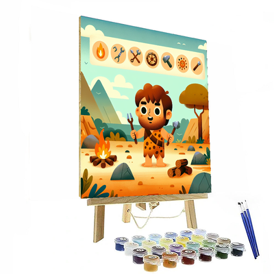 Caveman's Discovery Journey Paint By Number