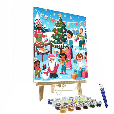 Whimsical Holiday Wonders Painting Number Kit