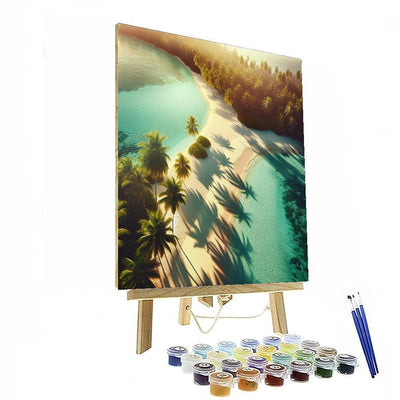 Tropical Island Serenity Paint By Numbers Art