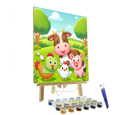 Whimsical Farm Friends Paint By Numbers