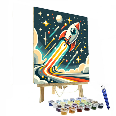 Rocket To The Moon Paint By Number