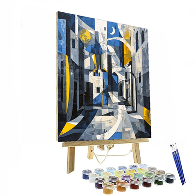 Pablo Picasso Inspired Cubist Cityscape Wonder  Painting By Numbers Kit