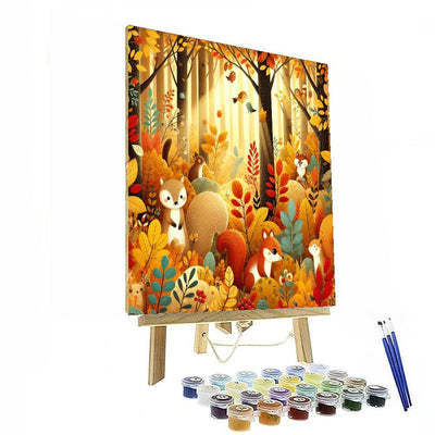 Whimsical Autumn Forest DIY Paint By Numbers