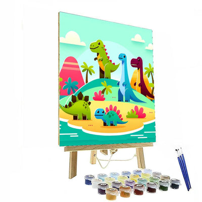 Dino Discovery Island Paint By Color