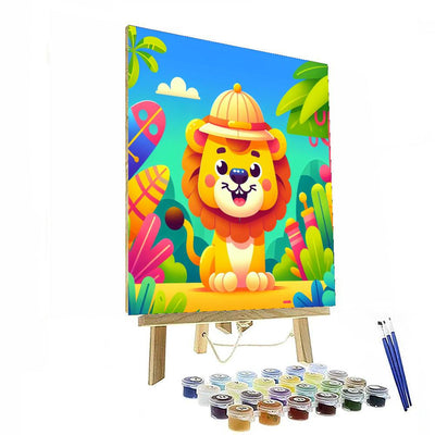 Silly Safari Lion DIY Paint By Numbers