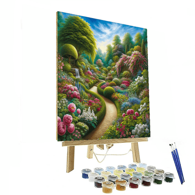 Serene Garden Pathway Number Painting