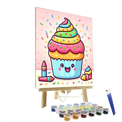 Bubbly Cupcake Painting Number Kit