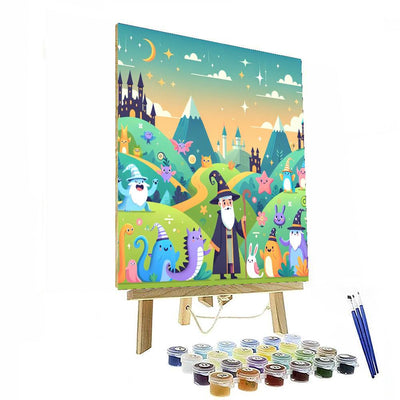 Whimsical Wizard's Journey Paint By Numbers