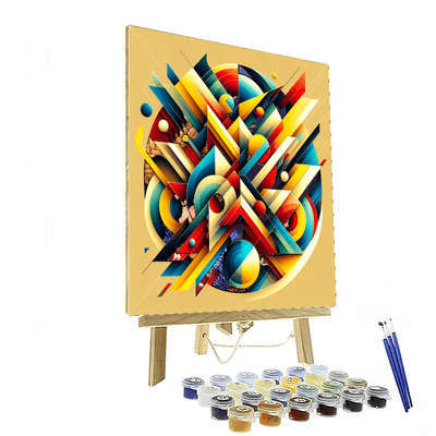 Geometric Abstractions Painting Number Kit