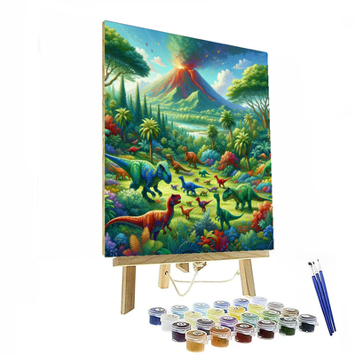 Adventurous Dinosaur Kingdom Paint By Numbers