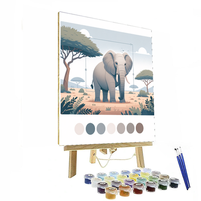 Gentle Giant Elephant Safari Paint By Numbers Kits