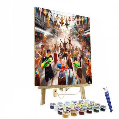 Songkran Water Festival Paint By Numbers Kits