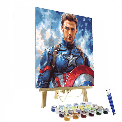 Chris Evans: Captain America's Courageous Heart Paint By Numbers Kits