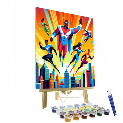 Epic Superhero Adventures Numbered Painting Kits