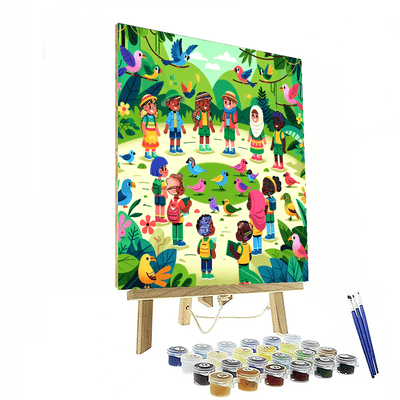 Rainforest Discovery Trail Painting By Numbers Kit