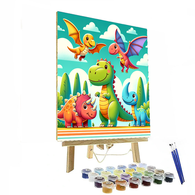 Dazzling Dinos DIY Paint By Numbers