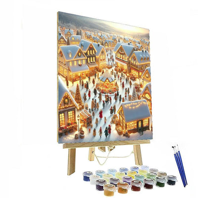 Winter Festive Town Paint By Numbers Kits