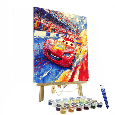 Cars Lightning Mcqueen's Race Day - Disney Inspired Paint By Color