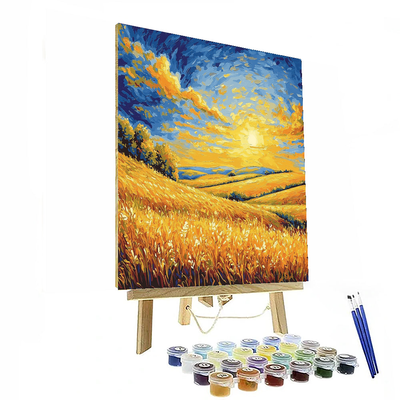 Vincent Van Gogh Inspired Van Gogh's Harvest Sunset  Paint By Numbers Art