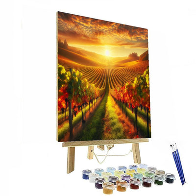 Sunlit Autumn Vineyard Paint By Number