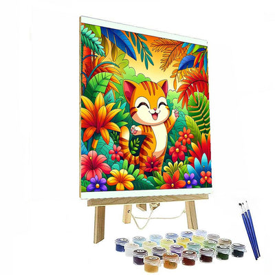 Joyful Jungle Cat DIY Paint By Numbers